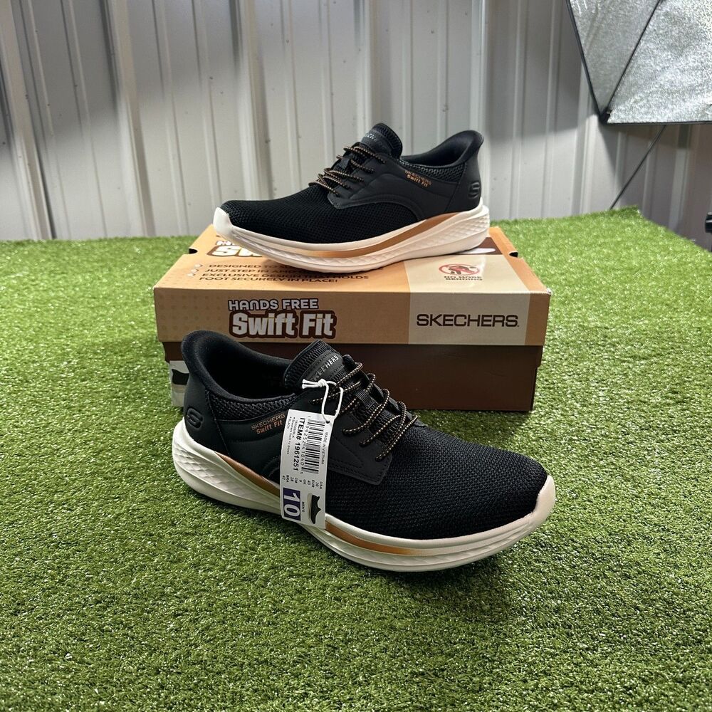 Skechers Swift Fit Slip-Ins Men's Sneakers Black US 10 182006/BLK New in Box